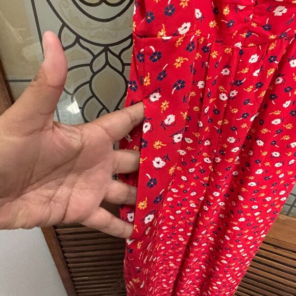 Madewell Tall Ruched Wide-Leg Jumpsuit in Prairie Posies Size 6 - Picture 8 of 10